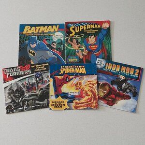 5 Super Hero Paperback Books